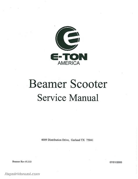 eton beamer scooter manual